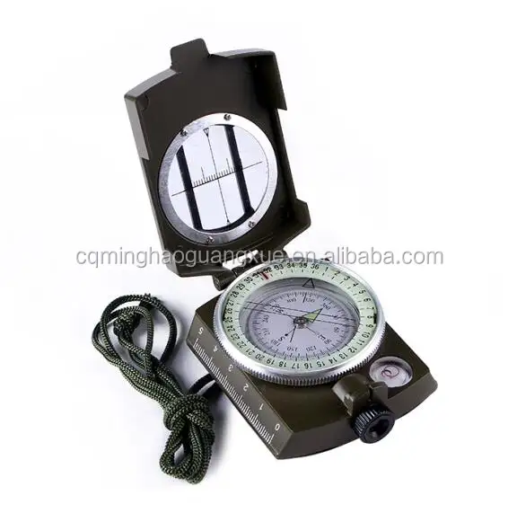 Lensatic Sighting Compass with Carrying Bag Waterproof and Shakeproof