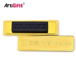 도매 배지 핀 홀더 사용자 정의 금속 황동 재사용 이름 플레이트 자석 - Product Image 2
