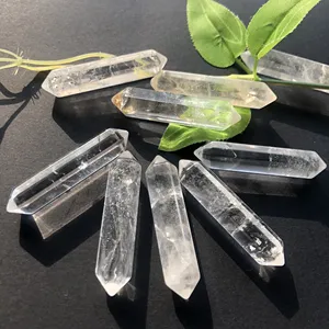 QinFa Crafts Jewelry Supplier Wholesale natural crystals healing stones polished quartz Rectangular white transparent crystal