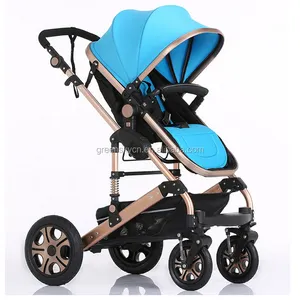 带可逆手柄的婴儿婴儿车手推车可折叠新生儿婴儿车，适合3岁儿童，可确保3个轮子的安全