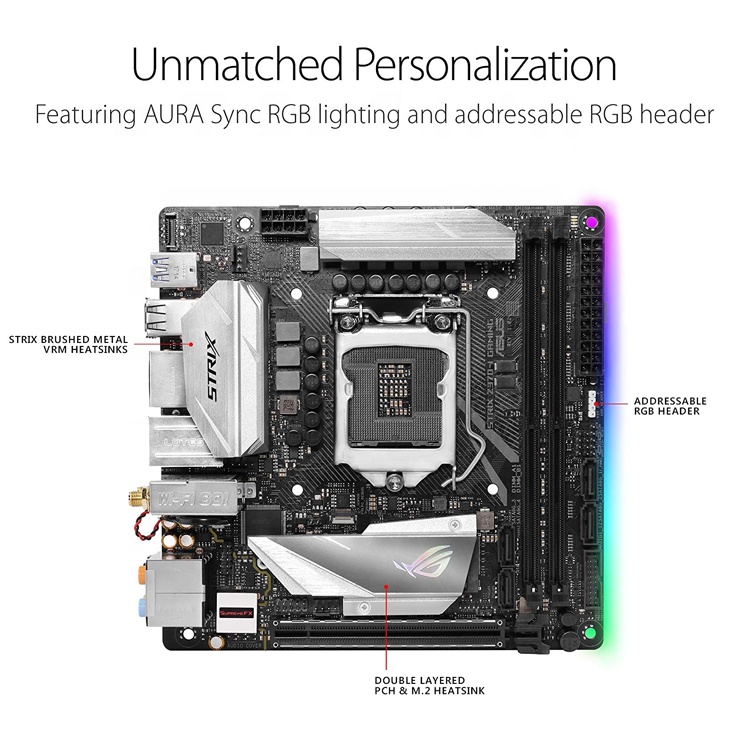 ASUS 高品質 Intel Z370 Mini-ITX 32GB DDR4 LGA 1151 中古ゲーミング