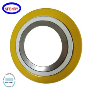 Sfenry ASME B16.20 Corrugated PTFE / Graphite Filler Seal Spiral Wound Gasket