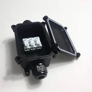 Plastic electrical waterproof box IP65 outdoor LED lighting cable connection junction box one in one out