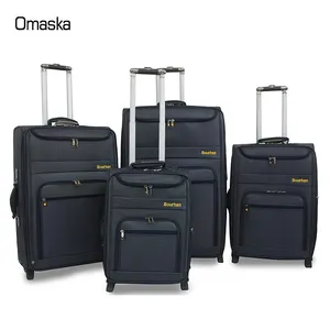 Yeni stil moda yüksek kalite fabrika OMASKA naylon Polyester 4 adet set seyahat bagaj arabası çanta bavul