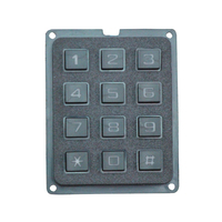 Teclado Industrial de matriz de 12 botones, 4x3, usb, a prueba de vandalismo