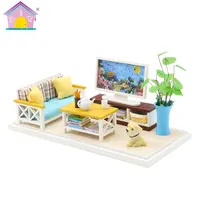 Kit miniature de maison de poupée de bricolage avec meubles, kit de maison  miniature en bois 3d maison miniature poupées miniatures Kit de maison avec  esprit