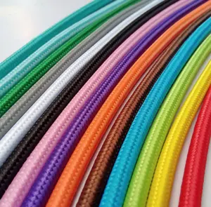 textile fabric cable cloth covered wire vintage style flex electric cable