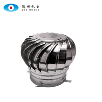 Ventilateur de toit à turbine circulaire à énergie éolienne en acier inoxydable sans alimentation