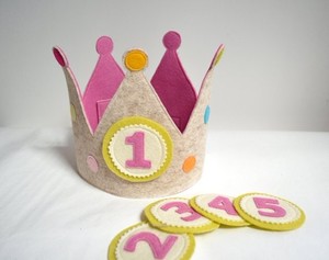 Corona de princesa de fieltro de cumpleaños para niños, corona de princesa de Príncipe dorado, gran oferta - Product Image 4
