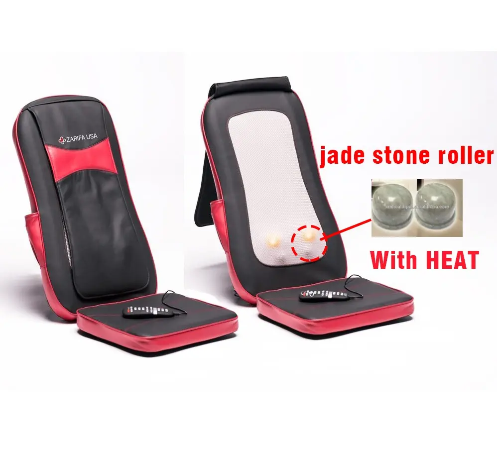 home and car use body care Jade heat Roller Seat back shiatsu Massage Cushion