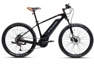 Bicicleta Eléctrica Deportiva de Montaña TXED de Fibra de Carbono con Suspensión Completa, Motor Central, Batería de Litio, Frenos de Disco y 9 Velocidades - Product Image 2