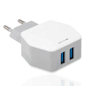 Cell phone accessories US EU mobile changer 5v 2.1a usb travel charger with led indicator