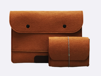Housse pour ordinateur portable en feutre avec logo personnalisé et pochette pour accessoires, étui de protection souple pour ordinateur portable Macbook 13, cadeau de bureau professionnel