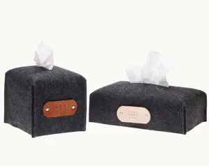 Fabriek Verkopen Eenvoudige Stijl Wolvilt Tissue Box Cover Voor Home Decor