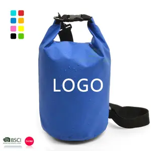 Commercio all'ingrosso Logo Personalizzato 5L Incatramata Del PVC Galleggiante Nautica Oceano Pacchetto Dry Bag con la Cinghia