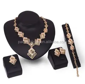 exaggerate noble gold plating full jewelry set four piece set jewelry 24k gold jewellery