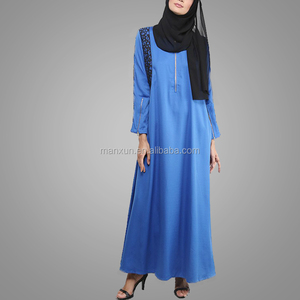 Hotsale zippée design femmes abaya dernière turc kaftan robe quotidienne - Product Image 2