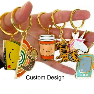 China manufacturers zinc alloy iron metal custom personalized soft hard enamel keychains