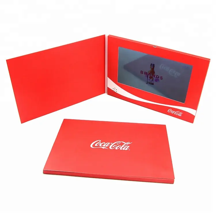 Alta qualidade 7 polegadas tela LCD de publicidade em vídeo brochura digital presente livro de instruções do cartão de convite do negócio