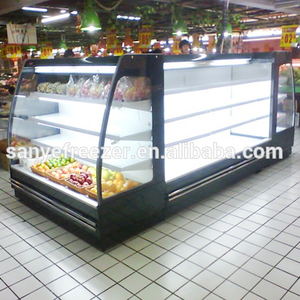 Équipement de réfrigération de supermarché refroidisseur ouvert à 4 côtés rideau d'air à plusieurs étages prix compétitif de l'armoire - Product Image 2