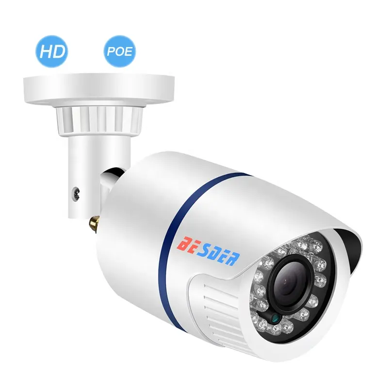 BESDER 1080P 960P 720P POE IP CCTV Camera Security 24 PCS IR LED Night Vision Camera IP POE XMeye APP P2P