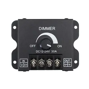 Dimmer led dc 12v 24v 360w 720w, botão com dimmer 30a, tira de luz colorida, controlador da fonte de alimentação 5050 3528