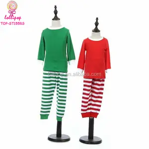 2 Cái Xmas Kids Người Lớn Gia Đình Phù Hợp Với Bộ Đồ Ngủ Pyjamas Trang Phục Sọc Giáng Sinh Trống Đồ Ngủ Bán Buôn Đồ Ngủ Giáng Sinh