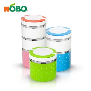 NOBO 竞争力的价格印刷贴花不锈钢蒂芬午餐盒食品载体