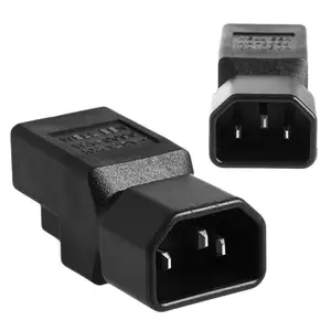 Adaptador de energia cei 320 c14 macho para nema 5-15r, conector conversor para ups/pdu