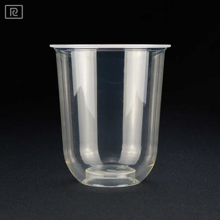 Q500 PLA 16oz 500ml Disposable clear Plastic Cup With Ball Shape Bottom
