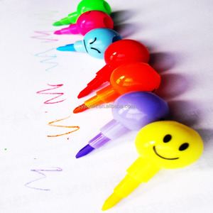Penne Colorate Impilabili Senza Macchie - Set di 7 Penne Multicolore Impilabili per Colorare - Product Image 3