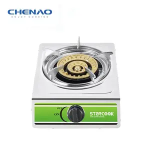 Free Standing Propane Commercial Blue Best Flame Mini Gas Burner Stove For Wok Cover With Oven Stainless Steel Stove