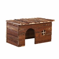Cage en bois chats en forme de hamster, cochon d'inde, lapin dissimilé, petit animal, aire de jeu