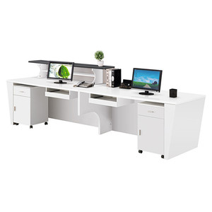 2 Người Kích Thước Tiêu Chuẩn Truy Cập Vẻ Đẹp Hiện Đại Nail Salon Bàn Tiếp Tân - Product Image 2