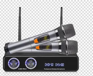 CQA UHF A Doppio Canale Professionale Tenuto In Mano Senza Fili Microfono per karaoke