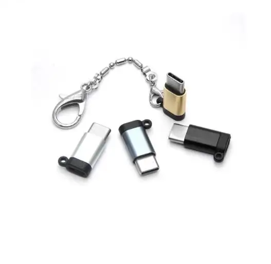 Type C to Micro USB Convert Connector Keychain For Xiaomi Mi 8 lite Mi8 Mix 3 One Plus 6T Oneplus 6 Type-C Adapter