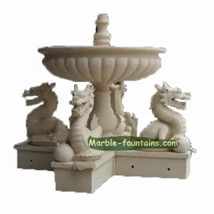 Chinese supplier man made marble outdoor water dragon fountain