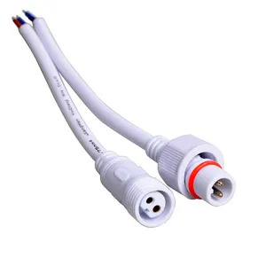 2 Pin Male Female Plug IP65 Waterproof LED Connector Cable Wire