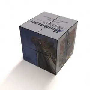 Cubo mágico magnético dobrável para arte 3d, quebra-cabeça de fotos com promoção personalizada 3x3