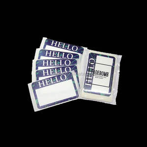 Adesivi in vinile con guscio d'uovo bianco classico generale internazionale, con guscio d'uovo in bianco nero con stampa "ciao, <span class=keywords><strong>il</strong></span> <span class=keywords><strong>mio</strong></span> <span class=keywords><strong>nome</strong></span> è" - Product Image 3