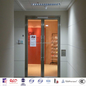 BSEN1634 EI120 <span class=keywords><strong>Porte</strong></span> en verre feuilleté résistant au feu Double <span class=keywords><strong>porte</strong></span> battante à une seule feuille avec plancher à ressort Verre résistant au feu extérieur - Product Image 4