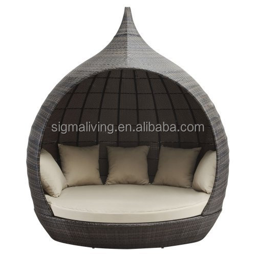 New arrival modernl beach all-weather wicker round daybed