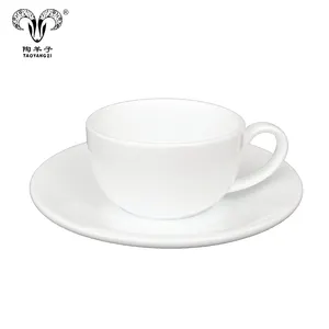 Capuchino de porcelana blanca, taza de café y té, platillo barato, 100ml, venta al por mayor