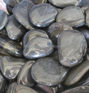 Noir poli <span class=keywords><strong>galets</strong></span> de rivière naturelle - Product Image 1