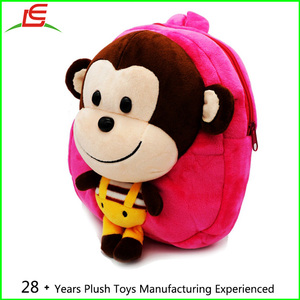 Venta caliente niños kindergarten bolso de escuela con felpa de peluche mono de juguete - Product Image 4