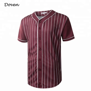 Antibacterial anti-UV breathable ピンストライプブランク baseball jerseys - Product Image 4