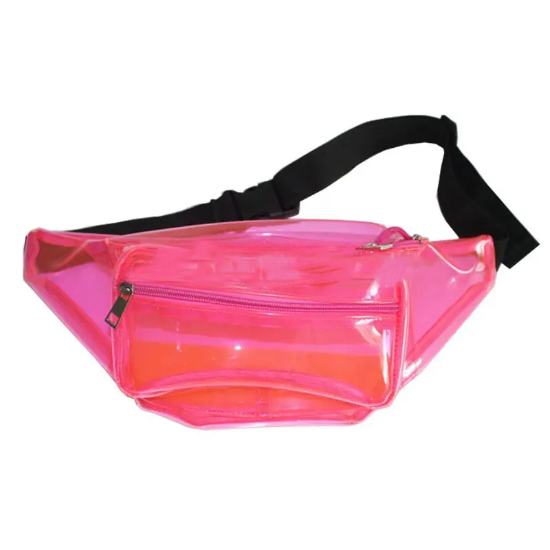 Новый дизайн, яркие цвета, прозрачная поясная сумка из ПВХ, оптовая продажа, забавная сумка унисекс, популярная спортивная поясная сумка