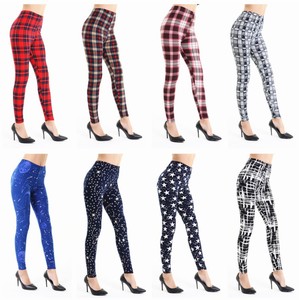 Commercio all'ingrosso 92% poliestere 8% spandex yummy doppio spazzolato OS TC più il formato burrosa super morbido personalizzata stampato leggings per le donne - Product Image 1