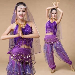 Bestdance danza del vientre borla superior + correa + velo + Pantalones + conjunto de accesorios/traje Sexy <span class=keywords><strong>Samba</strong></span> traje 6 colores - Product Image 3
