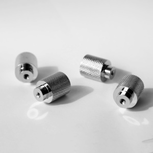 โครเมี่ยม Knurled จับตู้ทองเหลืองที่เป็นของแข็งดึงจับและลูกบิดสีดำ/ โครเมี่ยม/ทองบ้านฮาร์ดแวร์ลูกบิด - Product Image 6